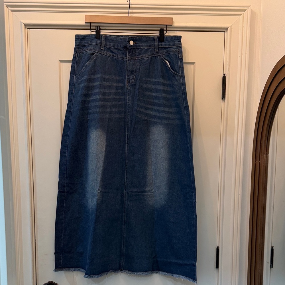 Denim Maxi Skirt